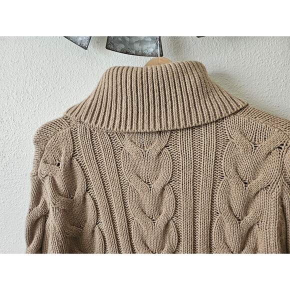 Banana Republic Wool Blend Thick Cableknit Chunky Sweater Women's Size M. - Picture 9 of 16